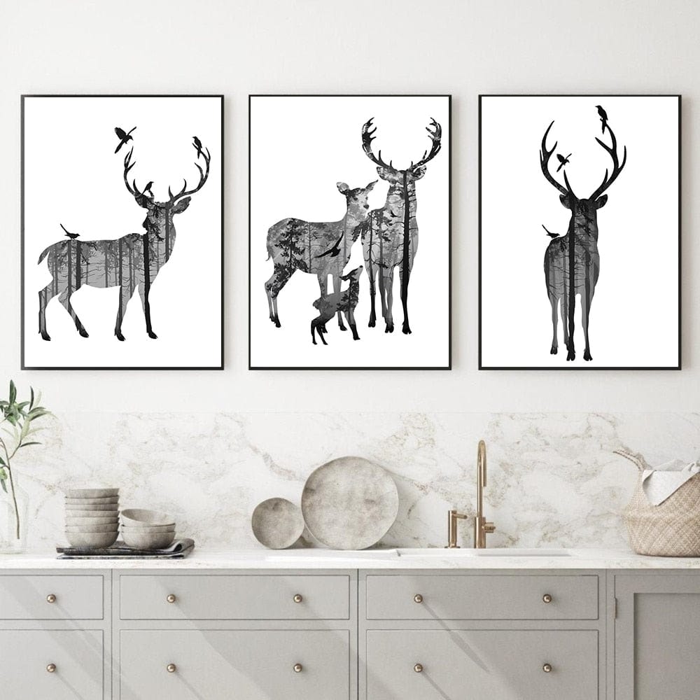 Tableau Cerf Scandinave Canvanation