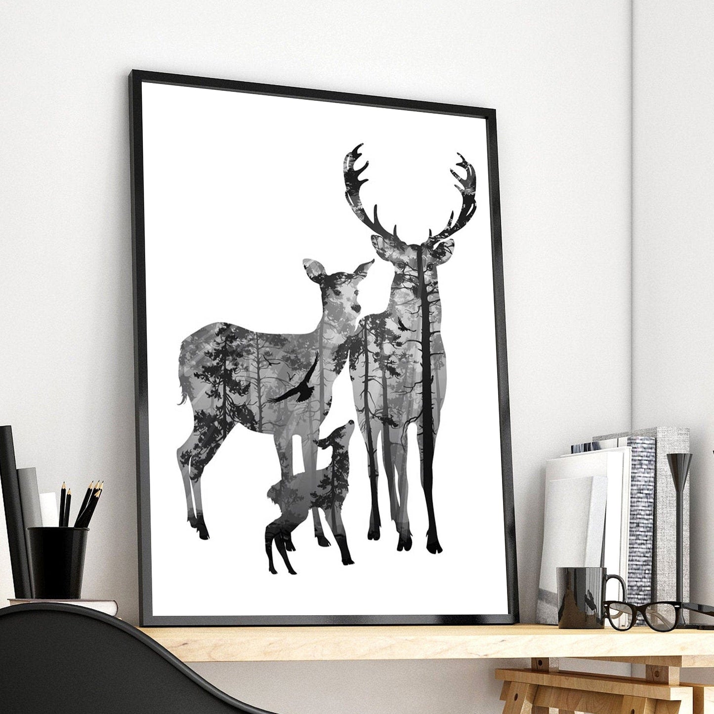 Tableau Cerf Scandinave Canvanation