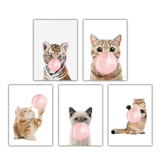 Canvanation 50x70cm / 5PCS SET Affiche Chat Original