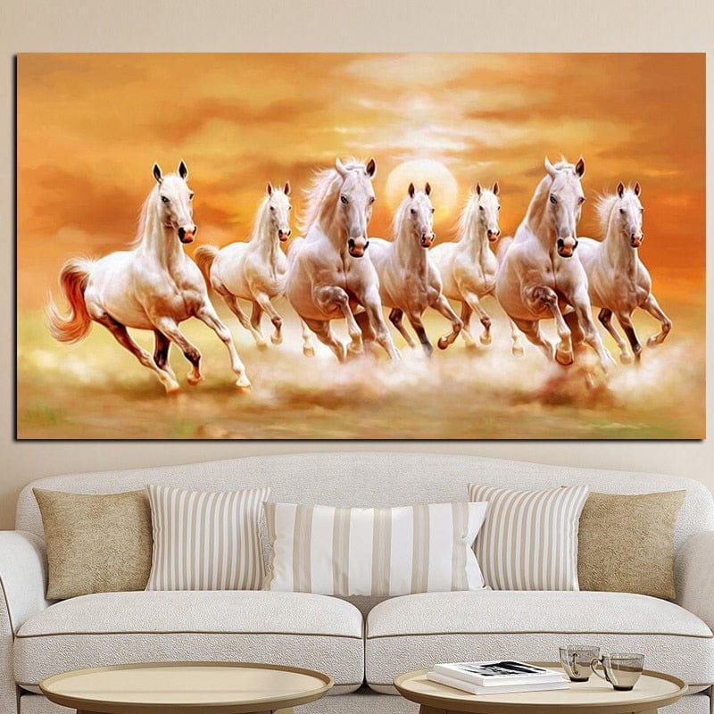 Tableau Cheval Noir Et Blanc Canvanation