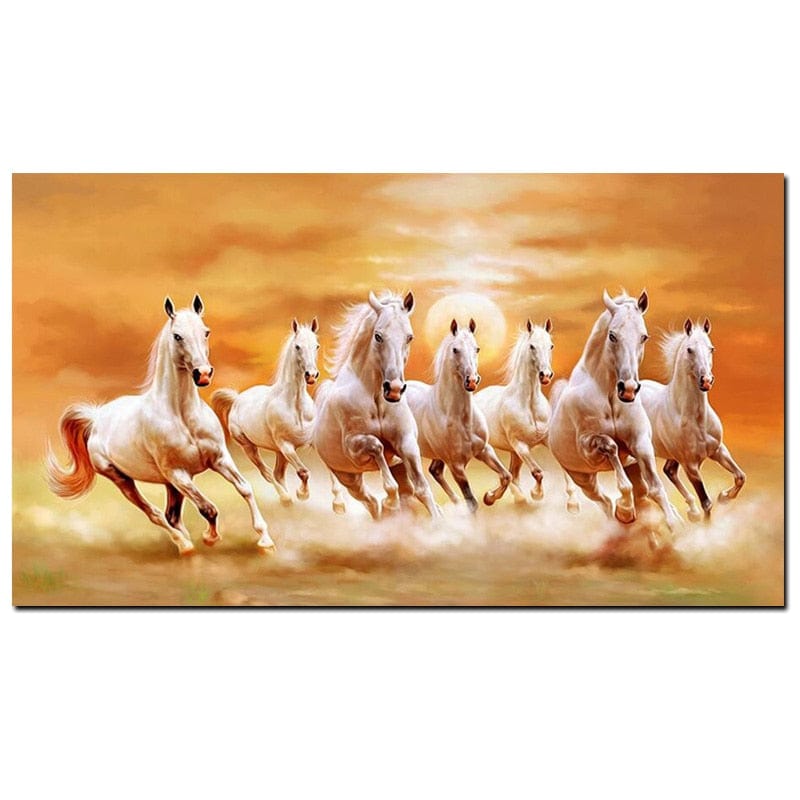 Canvanation Affiche Chevaux Blanc