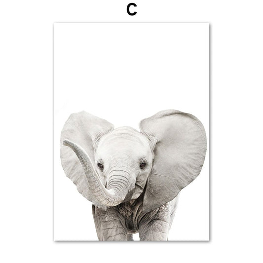Canvanation 60X100 cm Affiche Eléphant