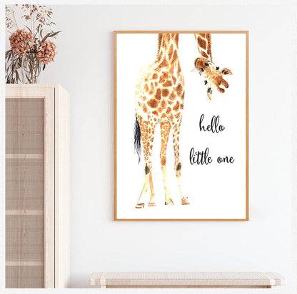 Tableau Girafe Couleur Canvanation