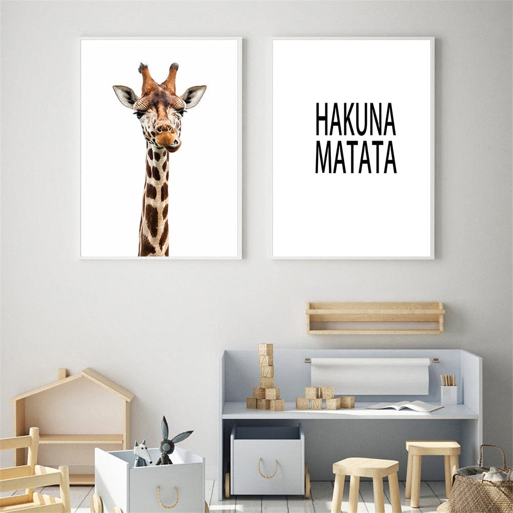 Canvanation Affiche Girafe Pop Art