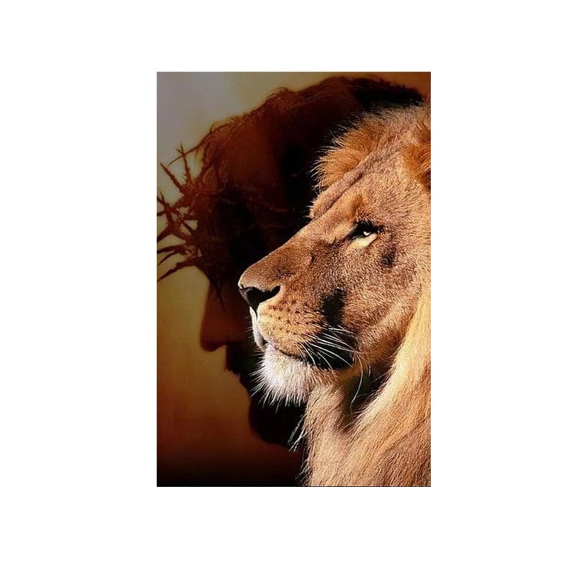 Tableau Lion Couleur Savanne Canvanation