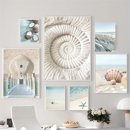 Canvanation Lot De 5 / 30x40x5 cm Affiche Mer Bretagne