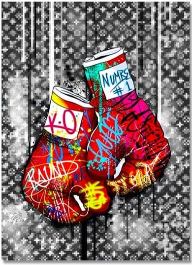 Canvanation 50x70cm / A Affiche Pop Art Luxe Gants De Boxe