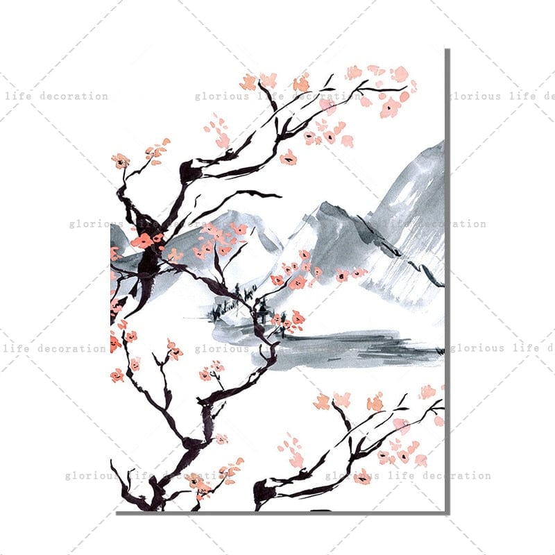 Tableau Triptyque Cerisier Japonais Canvanation