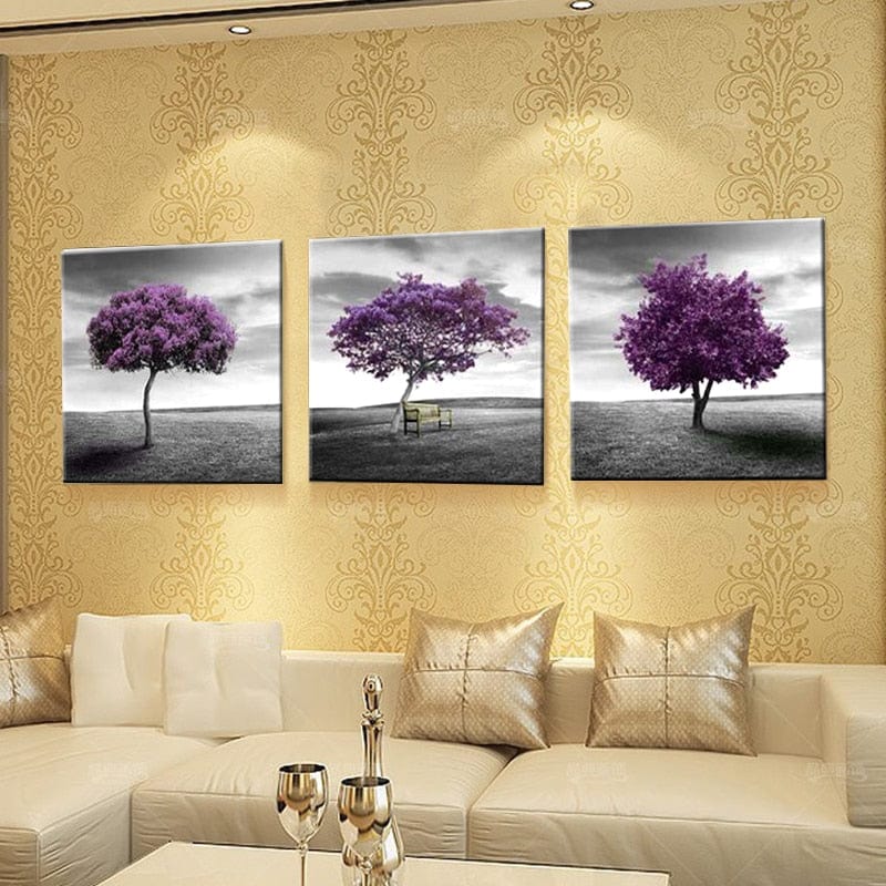 Toile Arbre Violet Canvanation