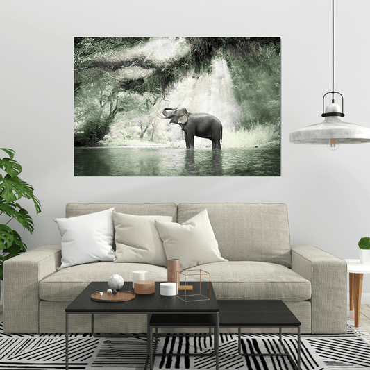 Canvanation Toile Elephant Dans Une Rivière